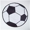 Homescapes - 100% cotone lavabile Moretta Calcio Tappeto - 80 cm Rotondo - Tappetino da bagno o un tappeto per bambini
