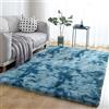 GUOCU Tie Dye Tappeto Peluche di Poliestere Gradiente di Colore Tappeto Salotto Tappeti Soggiorno Soffice Tappeto in Finta Pelle di Pecora per Decorazioni Camera da Letto Rettangolare Moquette I 60x160CM