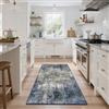 BEIMO Tappeto Salotto Astratto 80x150 cm - Ideale per Ingresso e Cucina, Blu Grigio, Morbido e Lavabile