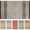Olivo Tappeti OLIVO.shop Tappeto Cucina Antiscivolo Lavabile, Tappeto Casa Multiuso, Runner Cucina Colorati, Tappeti Cotone per Interni, Passatoia Cucina MASAI 3 (GRIGIO, 55x110 cm)