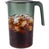 HEMOTON Brocca in plastica con coperchio per bevande calde e fredde, 2500 ml, colore: nero