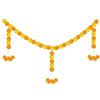 Boerni Ghirlanda di calendula del giorno dei morti, 152 cm, ghirlanda artificiale da appendere con nappe, decorazione di calendula in plastica per altare Día de Los Muertos, decorazioni per la casa e le
