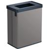 Curver Keter Verto, Pattumiera Raccolta Differenzata, Doppio Scomparto, Design Elegante, Riciclabile, Ideale per Bagno, Soggiorno o Ufficio, Capacità 54 Litri, Grigio Perlato