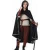Ezuwail Costume medievale rinascimentale per bambini da pirata vichingo per | Mantello con cappuccio, tunica, pantaloni, cintura, cavaliere, pirata, principe, Hobbit, Robin Hood Cosplay per Ren Fair