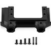 COMODO RC Crawler Servo Mount Plate 1/10 Scale Metal Chassis Rail Compatibile con SCX10 II 90046 90047(Black)