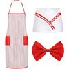 Generico Costumi Carnevale,Cameriere Popcorn Costume Cosplay | Costume Uomo Gelataio | per Halloween Carnevale Festa Compleanno Natale Giochi di Ruolo