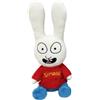 PTS SRL SIMONE IL CONIGLIO Peluche Simon Rabbit versione Normale seduto - altezza 25cm comprese le orecchie - Multicolore