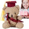 Generico Orsacchiotto di orsacchiotto di laurea -5,1 pollici di orsacchiotto peluche | Animali di peluche per orso di laurea mini | orso peluche con diploma e cappello | Souvenir di laurea per decorazi