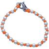 Spadarella Gioielli Spadarella spadino baby bracciale con sfere in argento 925 da 3 mm e cotone nautico disponibile in vari colori e misure.Unisex (Arancione, 14)