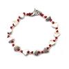 Spadarella Gioielli Spadarella bracciale unisex spadino cuori Big in argento (cuore 8 mm, sfera 3 mm) con cotone nautico ROSSO SPBR64 17 cm