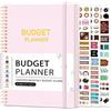 KMQOY Budget Planner - Libro mensile 2025 con monitoraggio spese e banconote, planner finanziario non datato di 12 mesi e organizzatore del libro contabile per prendere il controllo dei tuoi soldi, rosa