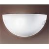 Illuminando BIANCA APPLIQUE CLASSICA A VASCHETTA IN VETRO BIANCO SATINATO LAMPADINA ATTACCO E27