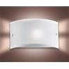 Illuminando BIANCA APPLIQUE A FASCIA IN VETRO CURVO BIANCO SATINATO LAMPADINA ATTACCO E27 CLASSICA