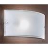 Illuminando BIANCA APPLIQUE A FASCIA IN VETRO CURVO BIANCO SATINATO CON LAMPADINE ATTACCO E27 CLASSICA