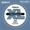 D'Addario Corda Singola D'Addario Psb030 Prosteels per Basso, Long Scale, .030