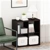 Furinno CUBICLE Libreria a 4 cubi, libreria con telaio spesso e retro aperto reversibile, 37,08 x 76,2 x 76,2 cm, per soggiorno, camera da letto, ufficio domestico, Rovere nero