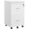 VASAGLE Schedario a 2 Cassetti, Mobile da Ufficio con Serratura, Supporto per Stampante, Documenti Formato A4 Letter Cartelle Sospese, Montaggio Richiesto, Bianco LCD027W46