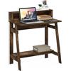 Furinno SIMPLISTIC Scrivania Da Gaming Con Supporto Per Monitor, Computer A Cornice A, Scrivania Da Ufficio Per Home Office, Camera Da Letto, Studio, Dormitorio, Amber Pine