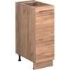 Vicco Armadio cucina dispensa alto Fame-Line, Rovere dorato, 30 cm senza piano di lavoro, per la combinazione con altri moduli della serie Fame-Line