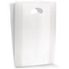 Generico 1 kg Buste Borsa Manico a Fagiolo PE-LD 60 My Bianco 25+5+5x45 cm