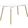 milani home s.r.l.s. Tavolo da Interno di Design scandinavo in plastica e Legno 120 x 80