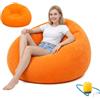 MOFXWHE Poltrona gonfiabile, divano gonfiabile, impermeabile, gonfiabile, con pompa ad aria, portatile, galleggiante, per esterni, campeggio, viaggi, spiaggia, piscina (arancione)