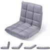 COSTWAY Sedia da Pavimento, Cuscino Imbottito da Terra con Schienale Reclinabile a 14 Livelli, Poltrona Pieghevole Relax, Lettura, Yoga e Meditazione, per Soggiorno, Camera da Letto (Grigio)