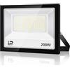 VRFMALIY Faretto LED da Esterno 200W,20000LM 7000K Faro LED Esterno,180 LEDs Super Luminoso Bianco Freddo Luce di Sicurezza IP67 Impermeabile Faretti LED per Garage,Cortile,Giardino,Terrazza,Patio