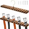 Eulihent Organizer per Cinture, Portacinture in Legno, Contenitore per Cinture, Girevole a 360° con 14 Fessure per Cinture e Cravatte, Risparmia Spazio Nell'armadio