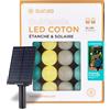 GuirLED Ghirlanda per esterno sfere luminose LED - Impermeabile IP65 - Pannello solare alta efficienza - On/Off automatico -Scandinave - 32 Sfere