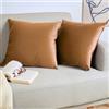 Blumtal Set di 2 Federe Cuscini Divano 45x45 cm in Velluto, con Chiusura Lampo Invisibile, Eleganti Copricuscini Divano in Morbido Velluto,Taglia 45 x 45, Marrone Chiaro