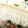 A.Monamour Tenda Corta per Finestra Piccola Tulle Pizzo Ricamato Voile Trasparente Beige Tendina Tenda da Cucina Bistrot Caffè Mezza Tenda Mantovana Tenda a Vetro Tenda a Pannello Tenda Porta Armadio