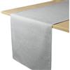Decomira Corridore da Tavolo Antimacchia Effetto Lino - Facile da Lavare e Stirare - Come Tovaglia da Giardino o per Il Tavolo da Pranzo - Grigio - 30x100 cm