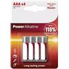 Blendend Batteria alcalina AAA 1,5 V - Blister 4 Unità, Dimensioni Ø10,5 x 44,5 mm, Ideale per Dispositivi elettronici e giocattoli.