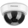 Generic Telecamera Fittizia a Cupola Bianca con Luce LED Rossa Lampeggiante IR Simulata per Fabbriche e Biblioteche Sicurezza in Plastica ABS Diametro Inferiore del Monitor 12,5 Cm