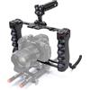 Zeadio Gabbia universale per fotocamera, rig stabilizzatore video a doppia impugnatura con maniglia superiore, 6 attacchi cold shoe, per filmmaking e vlogging YouTube ecc