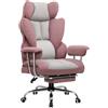GTPLAYER Sedia Gaming Ergonomica Sedia da Gaming Reclinabile Sedia Ufficio con Poggiapiedi Sedia Gamer Schienale Regolabile per Lavoro e Gioco Rosa