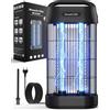 Pochrus Zanzariera Elettrica, 16W 3000V Lampada Antizanzare, UV Lampada Zanzare con Gancio portatile, Zanzare Elettrico Ecologica e Silenziosa, Adatta per Giardino, Cucina, Camera Letto,Ufficio (Nero-02)