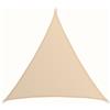 AMANKA Tenda da Sole UV - 5x5x5 m Triangolo HDPE - Telo di Protezione Solare Balcone Giardino Beige