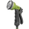 Ibergrif M22210 Pistola per Irrigazione 8 Modelli Regolabili, Pistola Multifunzione con Flusso D'Acqua Controllabile, Lavaggio Auto, Pulizia Cortile, Irrigazione Giardino, nero/verde