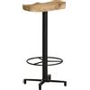 vidaXL Sgabello da bar 2 pezzi 76 cm in legno massiccio di mango