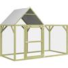 vidaXL Pollaio 200x100x150 cm in legno massiccio di pino impregnato