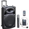 Ibiza - PORT15VHF-BT - Altoparlante portatile 15"/800W MAX con 2 microfoni (VHF)