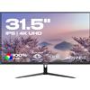 JapanNext Monitor 31.5 IPS 4K UHD (3840x2160) Tecnologia HDR Inclinazione