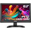 JaiHo Monitor 13.3 Pollici 1920x1080 IPS Display con HDMI VGA BNC Mini HDMI 60Hz