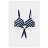 Tezenis Bikini Push-up Leggermente Imbottito Sailor Stripes Donna Blu