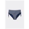 Tezenis Bikini Slip Alto Arriccio Sailor Stripes Donna Blu