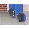 Exitex Deflettore antipioggia per porta in alluminio da 914mm - Guarnizione antipioggia a fissaggio nascosto per porte in uPVC, composito e legno - Protezione esterna dall'acqua con terminali (Grigio RAL