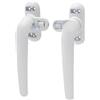BANGHA Maniglie Finestre,Maniglia Finestra 1 paio di maniglie universali for finestre con serratura a chiave porte e doppi vetri(White 1pair)