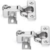 Gedotec 2 pezzi - GedoTec CERNIERA CARAVAN DA 12 mm SPESSORE PORTA kurzarm-scharnier 95° con chiusura automatica Mobili vormontierter Piastra ad angolo Pentola acciaio nichelato QUALITÀ DEL MARCHIO PER LORO